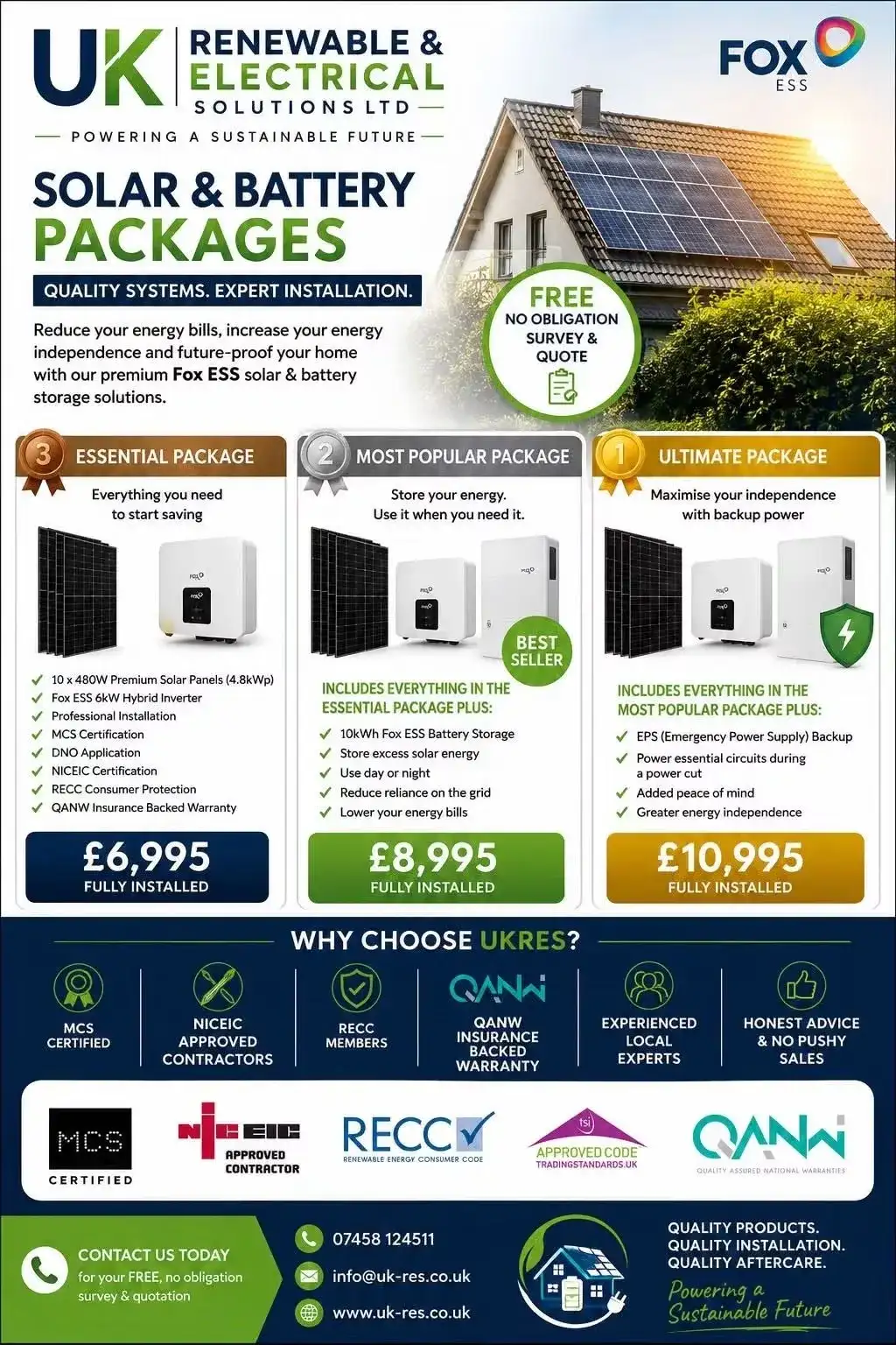 Fox ESS solar and battery package promotional artwork